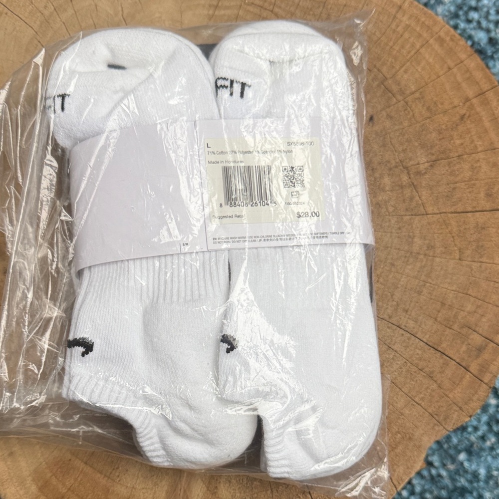 Nike White Dri-FIT women's Athletic Socks, 6 pack
